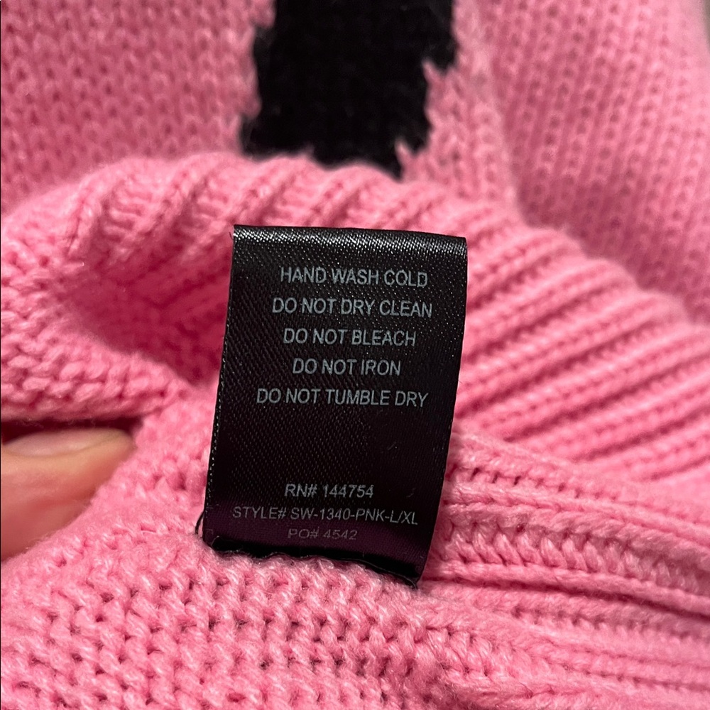 Dressed in LALA Pink Smiley Face Sweater - Picture 4 of 8